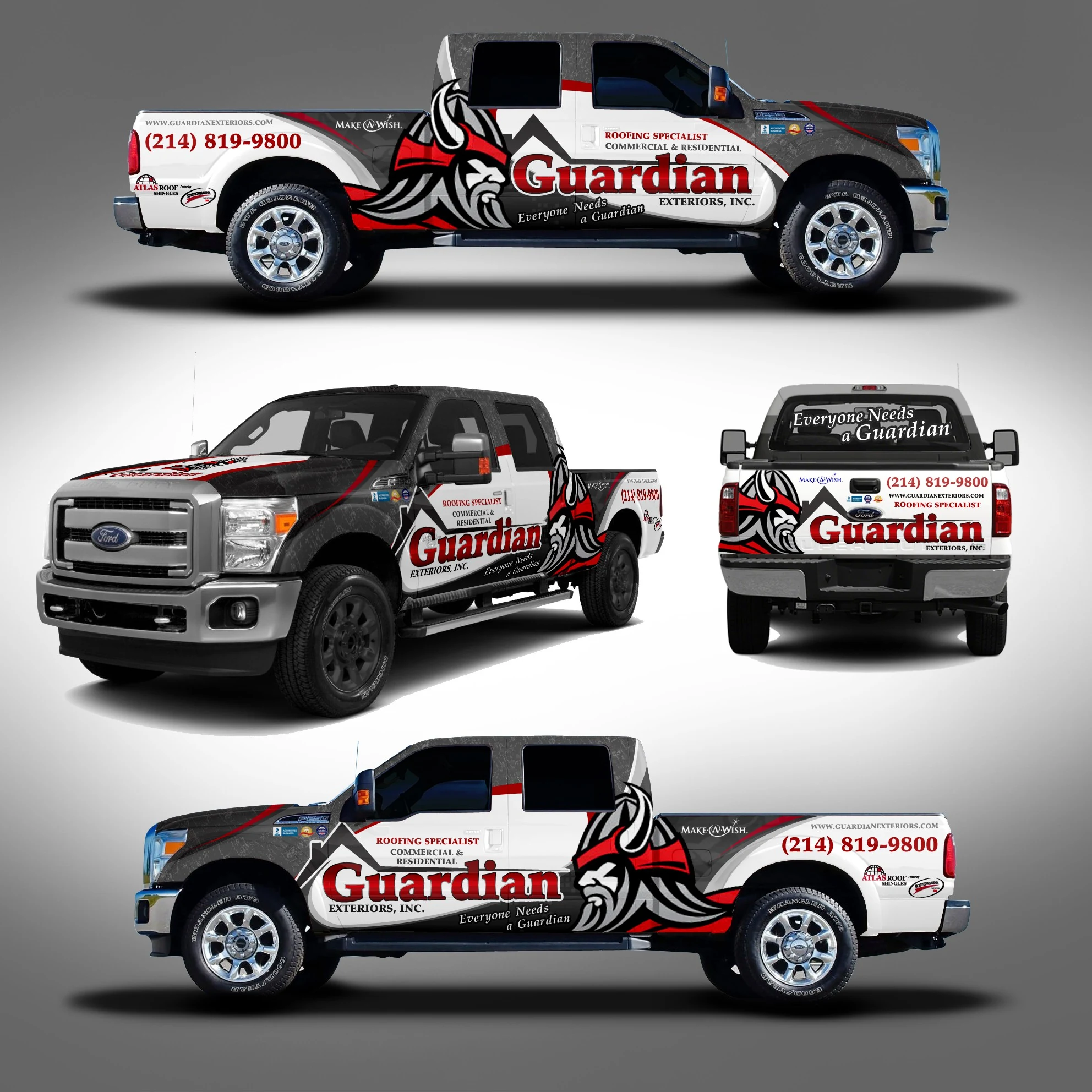 Guardian Exteriors Vehicle Wrap branding project
