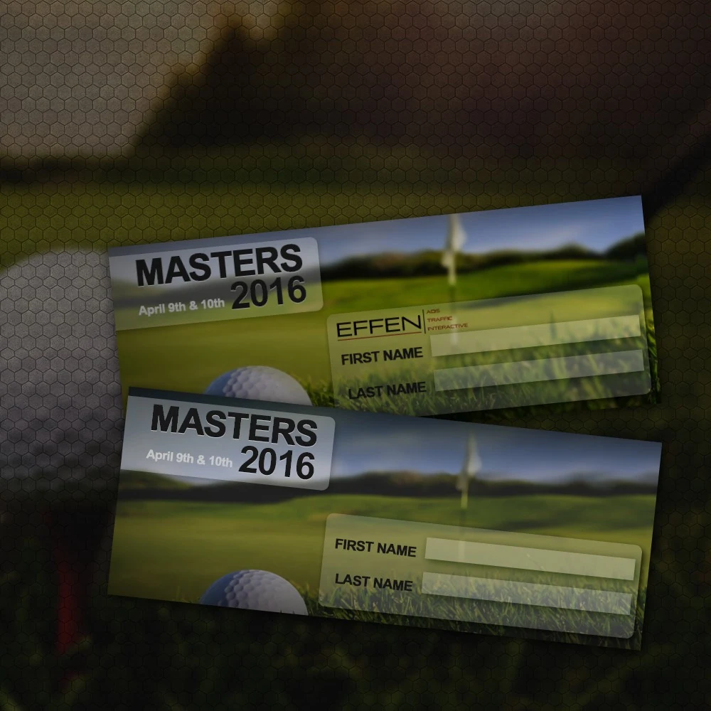 Masters 2016 Event Pass branding project