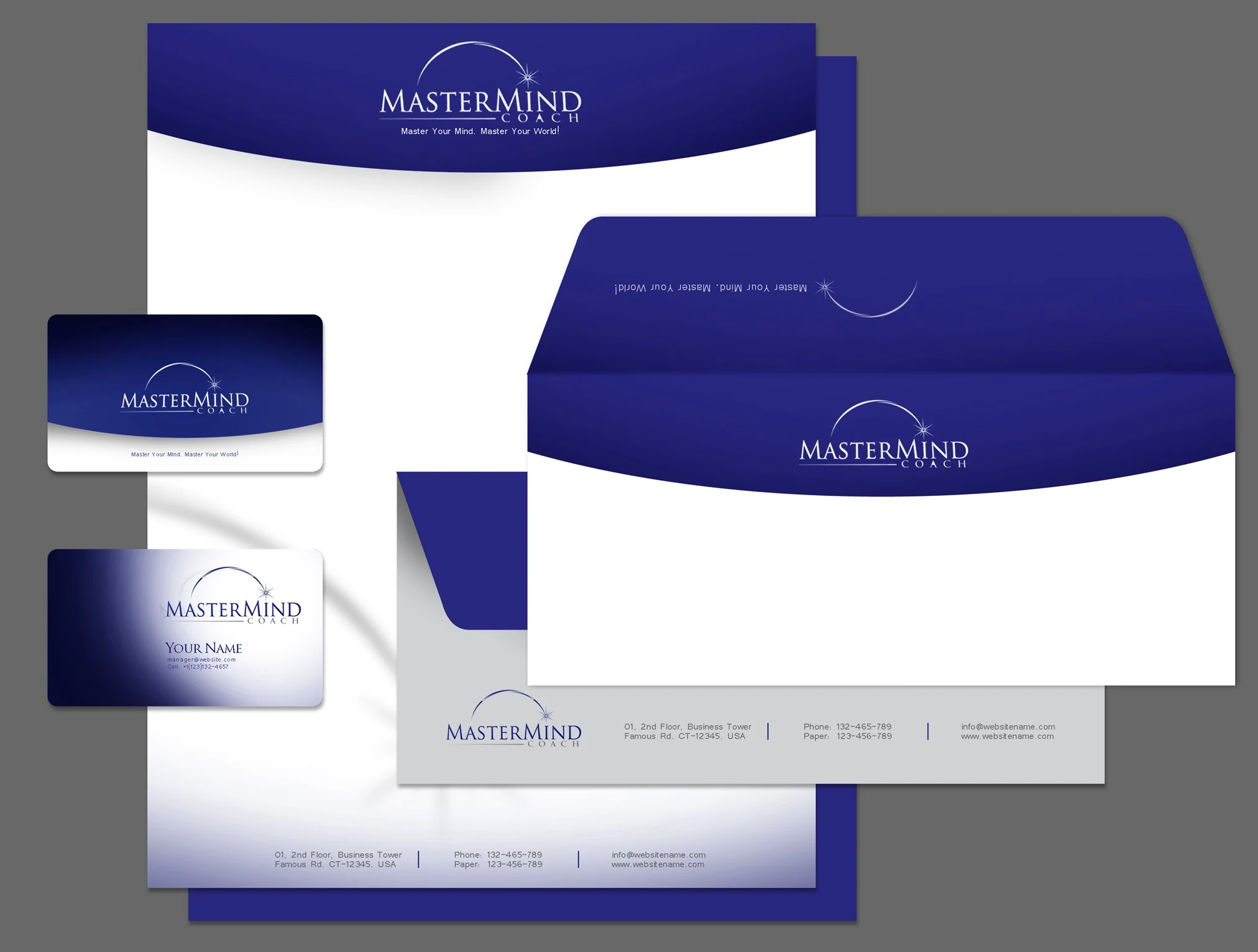 Mastermind Coach Stationery branding project