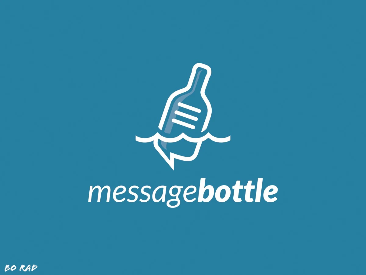 Message Bottle logo design