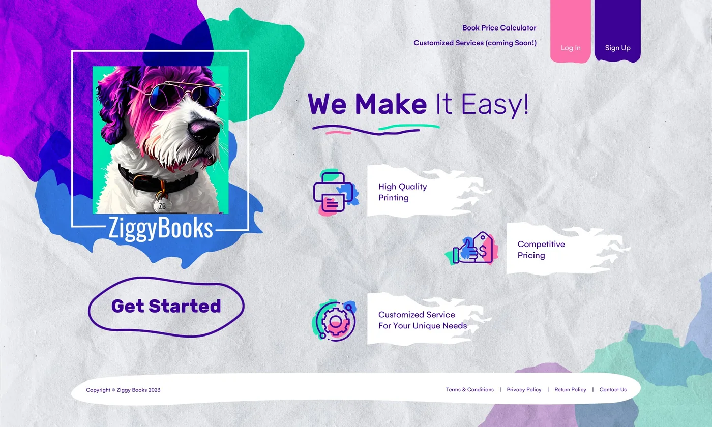 ZiggyBooks website design
